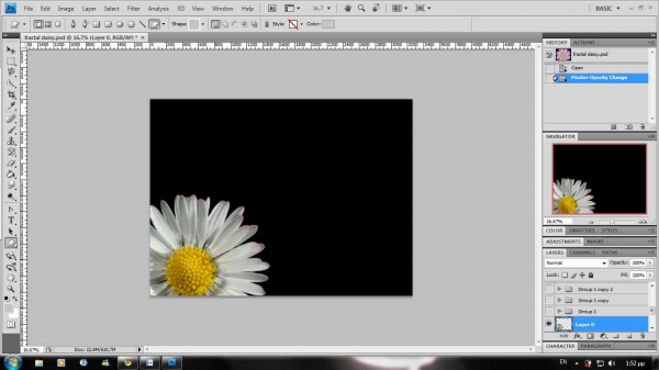 Creation of fractal daisy: Step 2